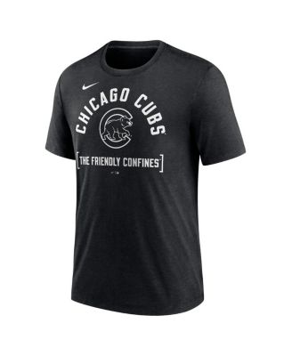 Men's Heather Black Chicago Cubs Swing Big Tri-Blend T-shirt
