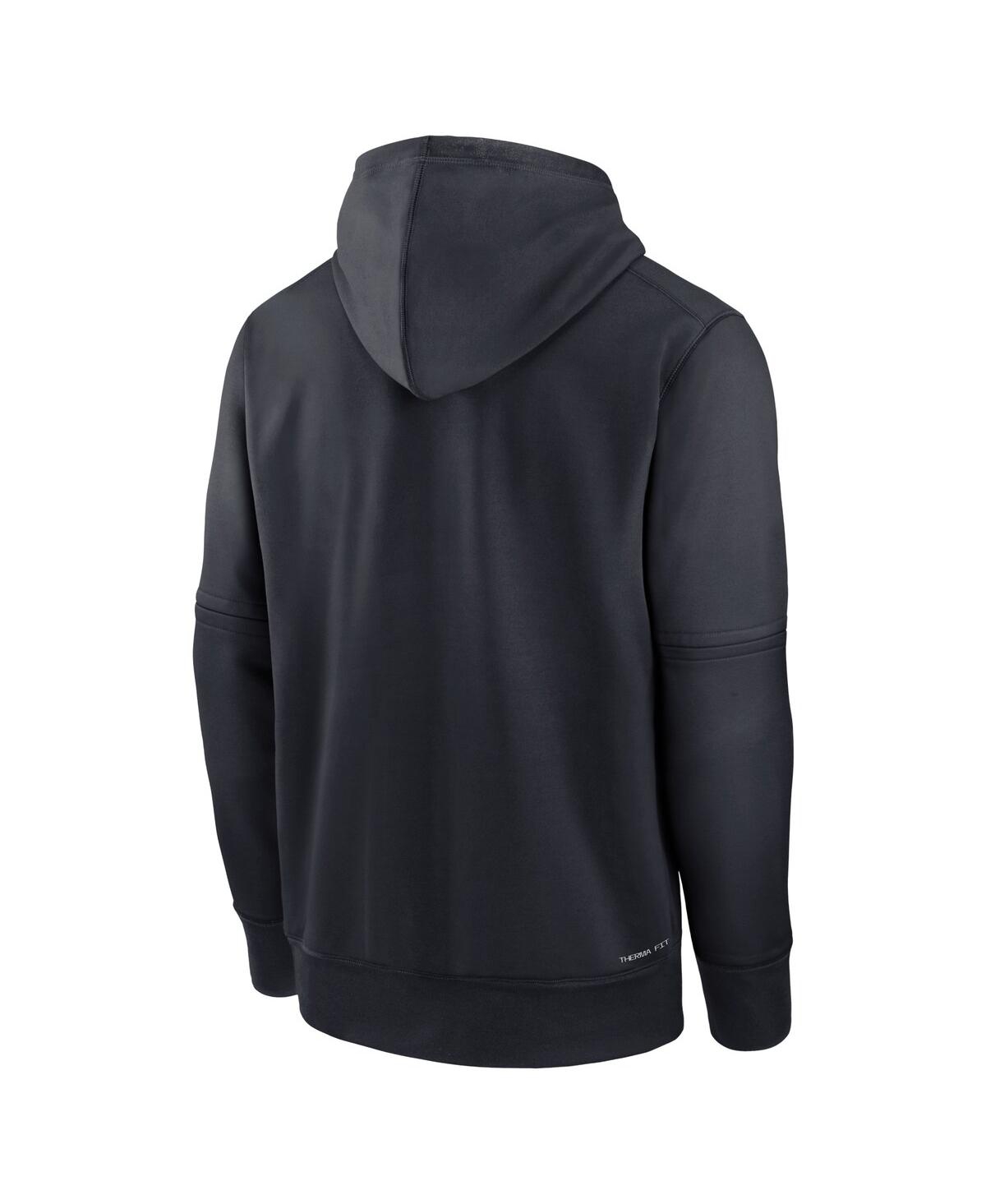 Men's NikeDetroit Tigers Authentic Collection Practice Performance Pullover Hoodie - Navy