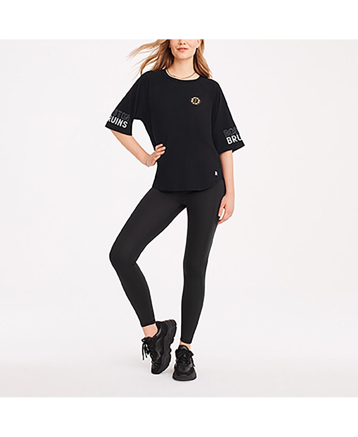 Dkny Women's  Sport Black Vegas Golden Knights Diana Tri-blend Oversized T-shirt