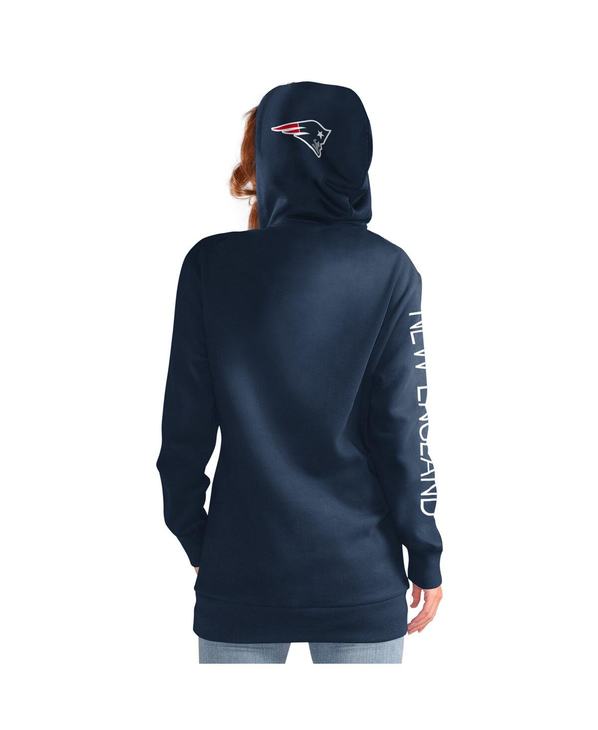 Shop G-iii 4her By Carl Banks Women's  Navy New England Patriots Extra Inning Pullover Hoodie