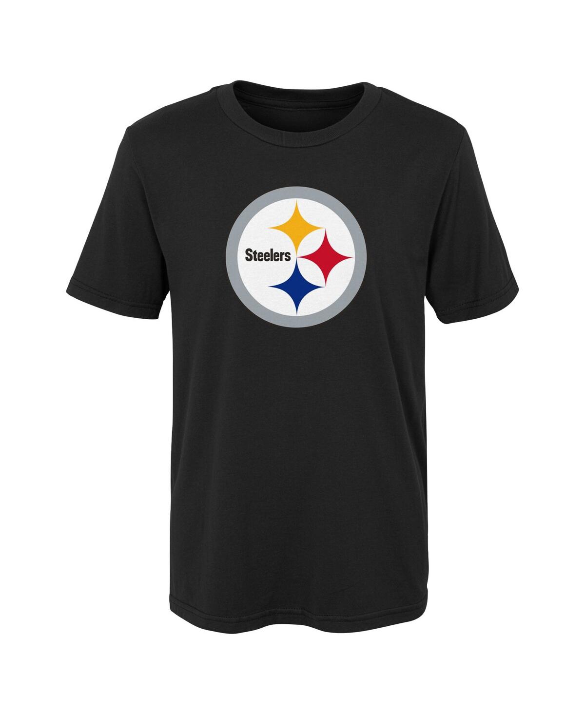 Shop Outerstuff Little Boys And Girls Black Pittsburgh Steelers Primary Logo T-shirt