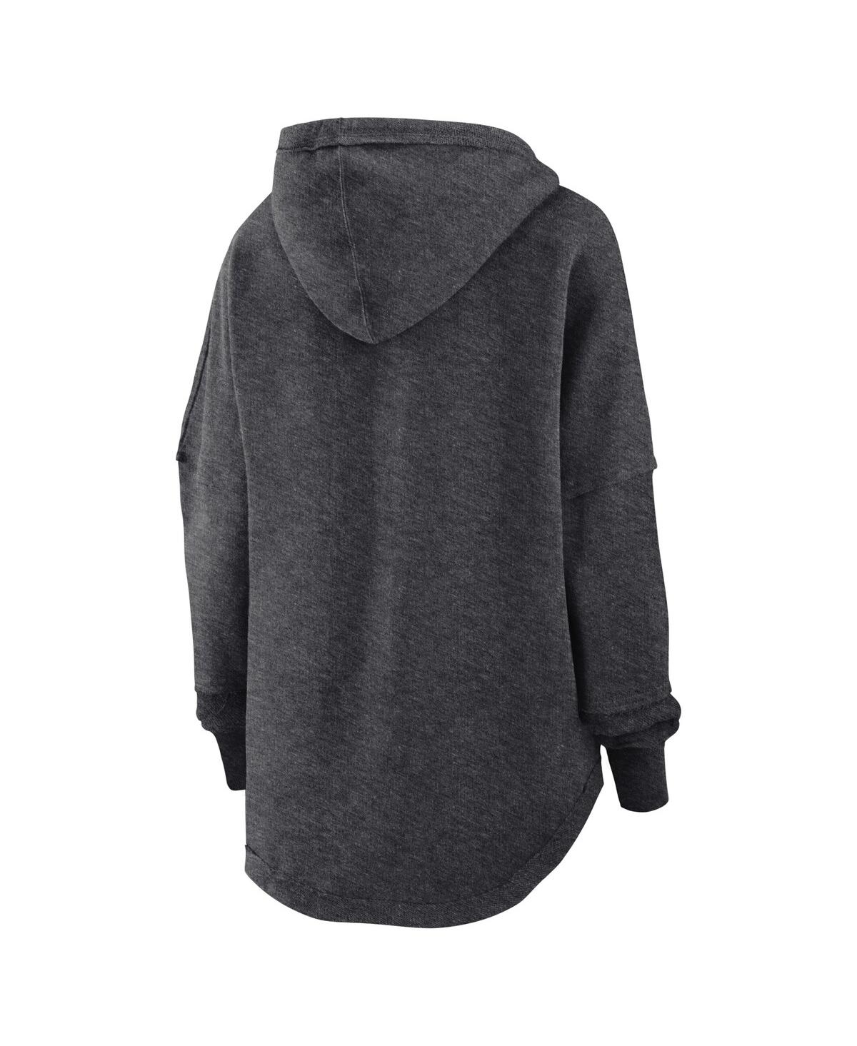 Fanatics Branded Heather Charcoal Pittsburgh Penguins Lux Lounge Helmet Arch Pullover Hoodie In Heather Charcoal