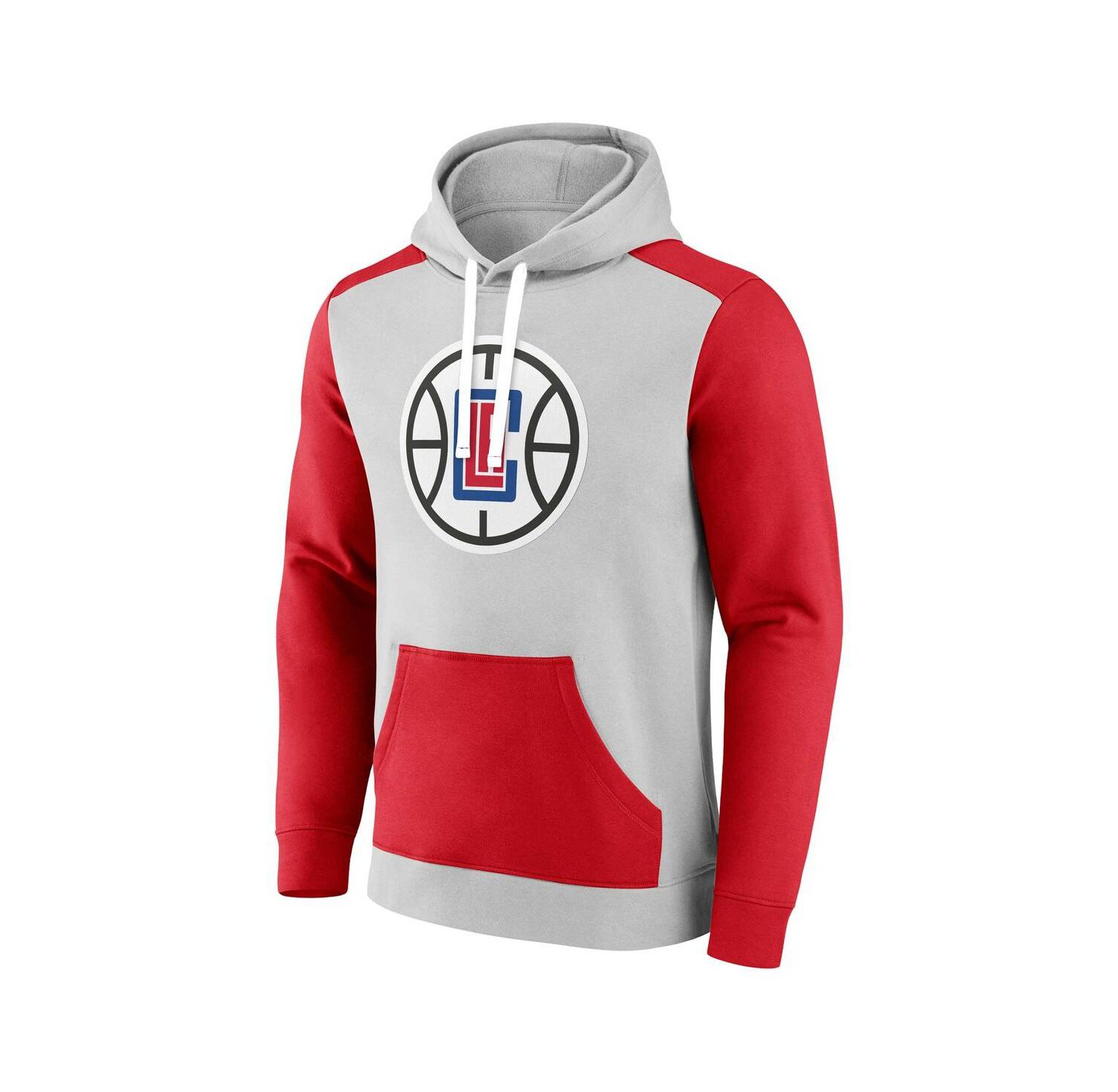 Men's Gray, Red LA Clippers Arctic Colorblock Pullover Hoodie