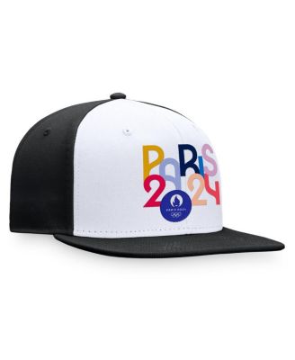 Fanatics Men's White, Black Paris 2024 Summer Olympics Snapback Hat