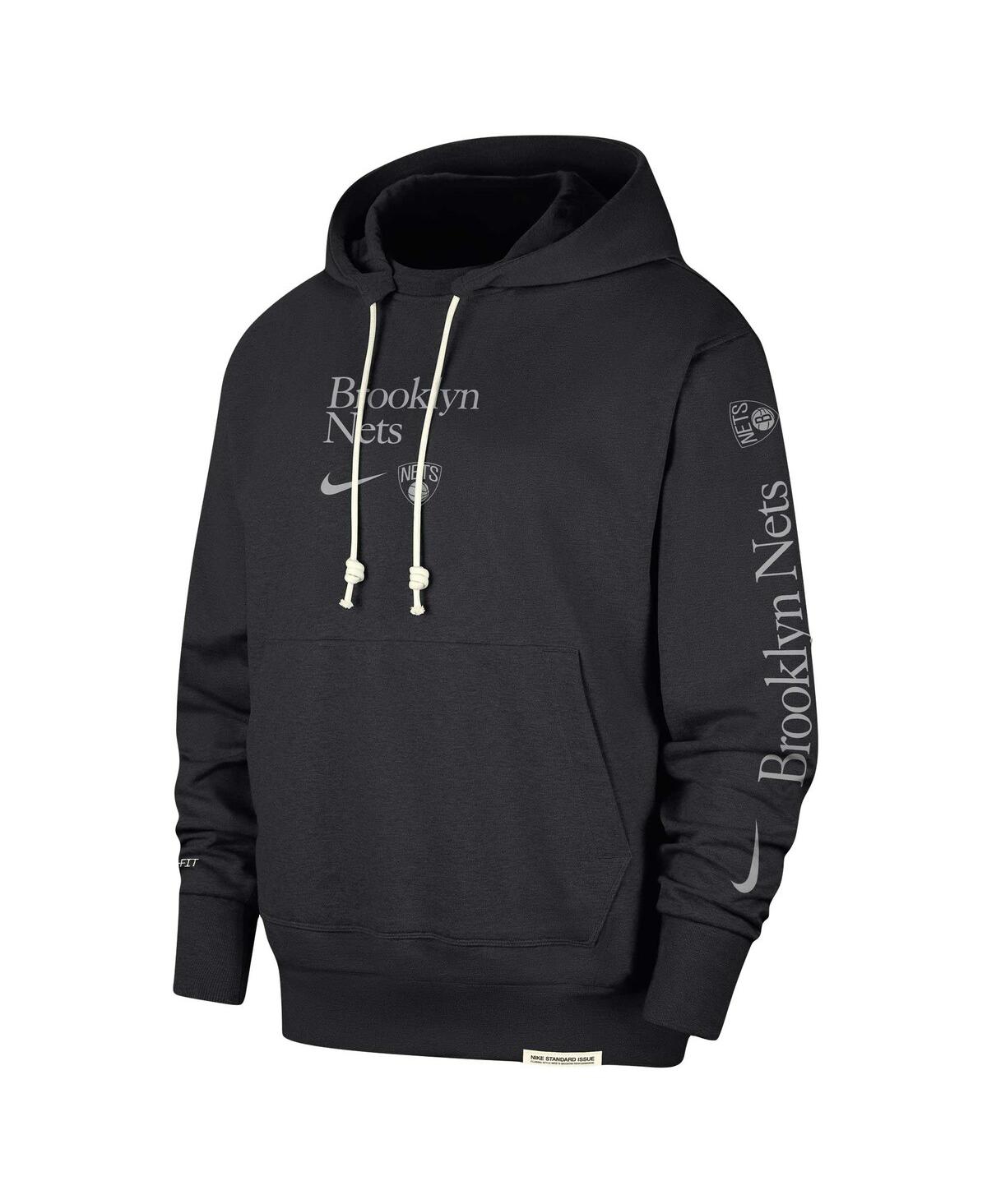 Men's NikeBrooklyn Nets Authentic Performance Pullover Hoodie - Black