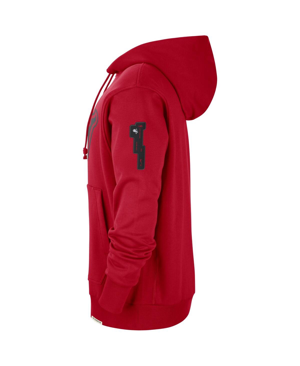 Men's NikeDistressed Miami Heat 2023/24 City Edition Courtside Standard Issue Pullover Hoodie - Red