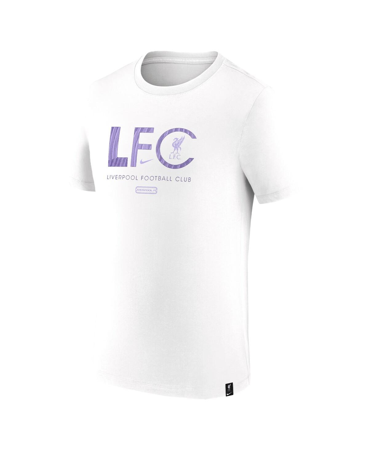 Shop Nike Men's  White Liverpool Mercurial Short Sleeve T-shirt