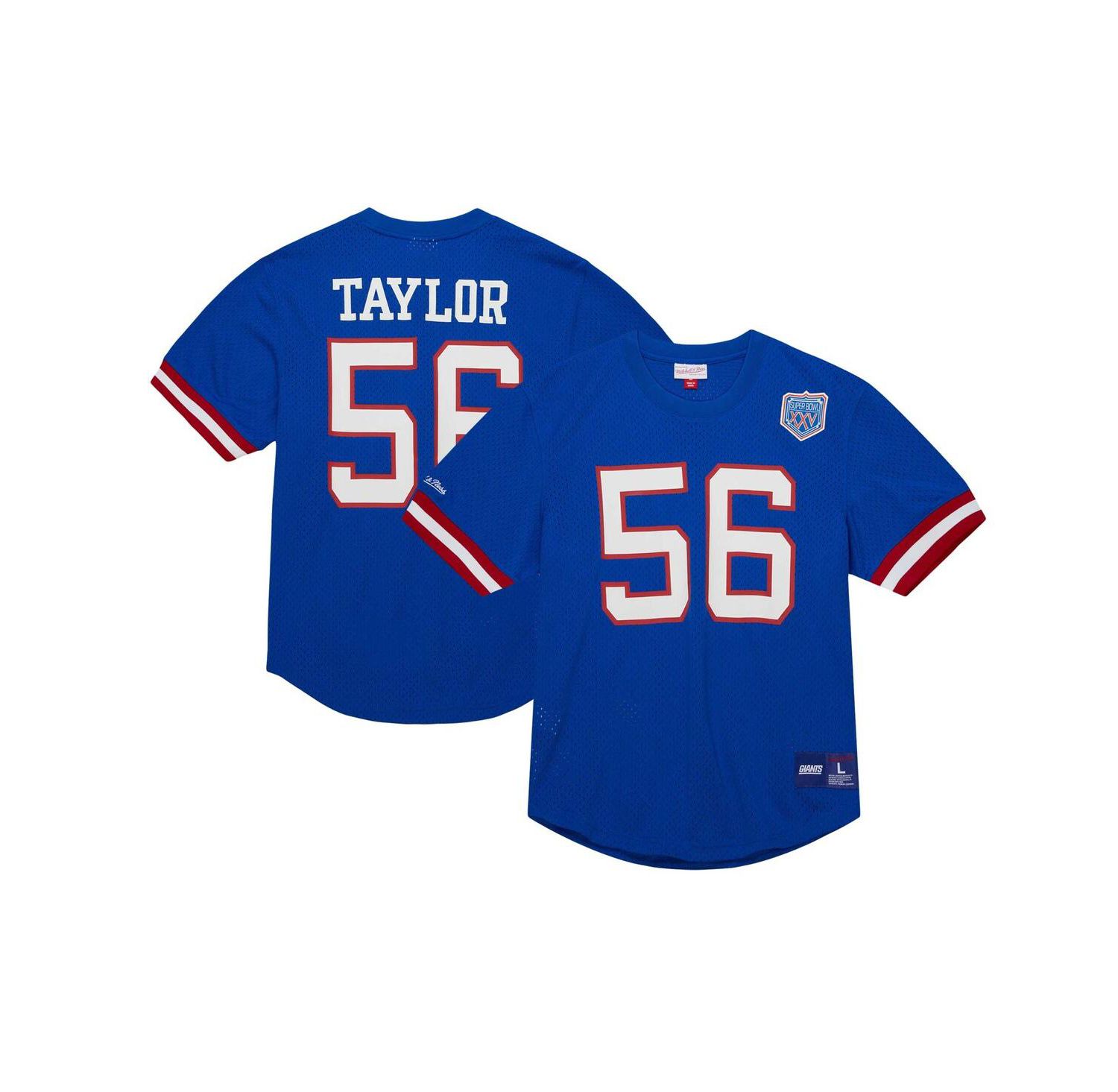 Men's Lawrence Taylor Royal New York Giants Retired Player Name and Number Mesh Top