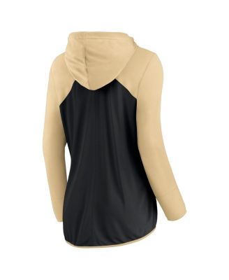 Women's Black, Gold New Orleans Saints Forever Fan Full-Zip Hoodie