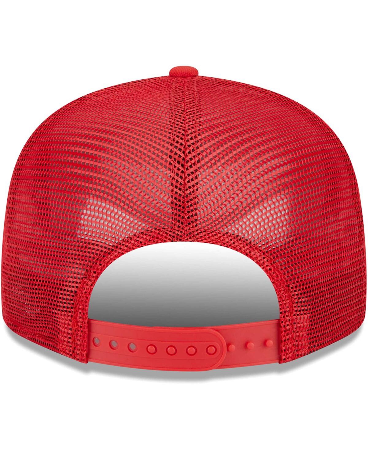 Men's New EraTampa Bay Buccaneers Stacked Trucker 9FIFTY Snapback Hat - Red