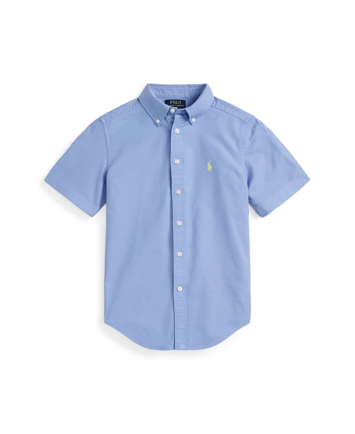 Polo Ralph Lauren Kids' Big Boys Cotton Oxford Short-sleeves Shirt In Harbor Island Blue