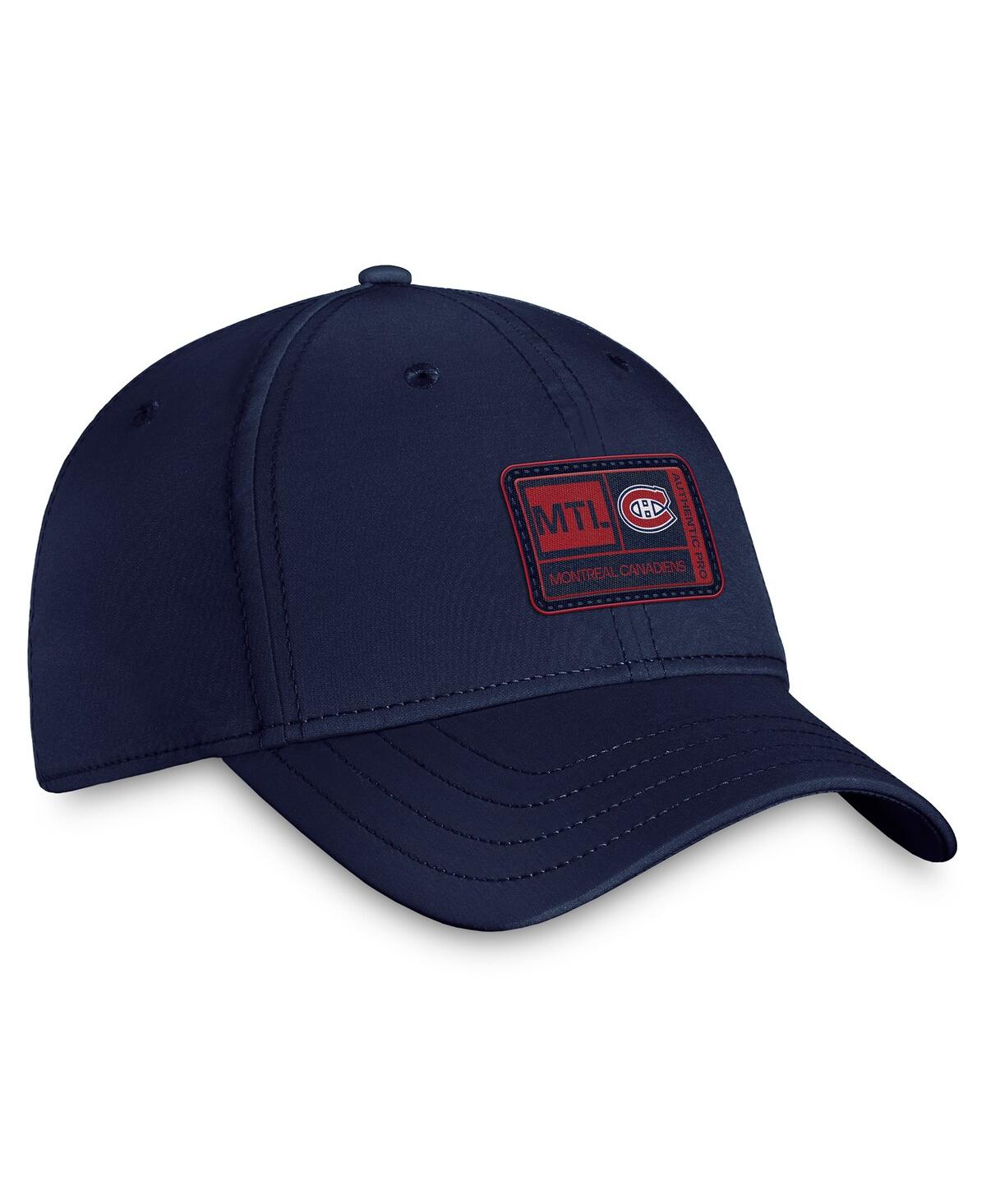 Shop Fanatics Men's  Navy Montreal Canadiens Authentic Pro Training Camp Flex Hat