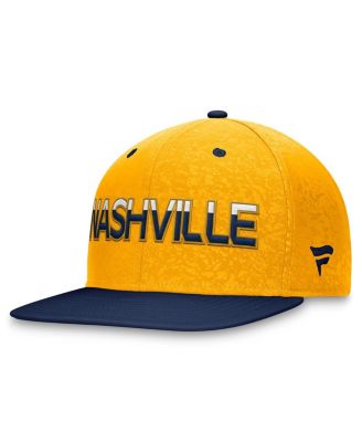Men's Navy, Gold Nashville Predators Authentic Pro Rink Two-Tone Snapback Hat