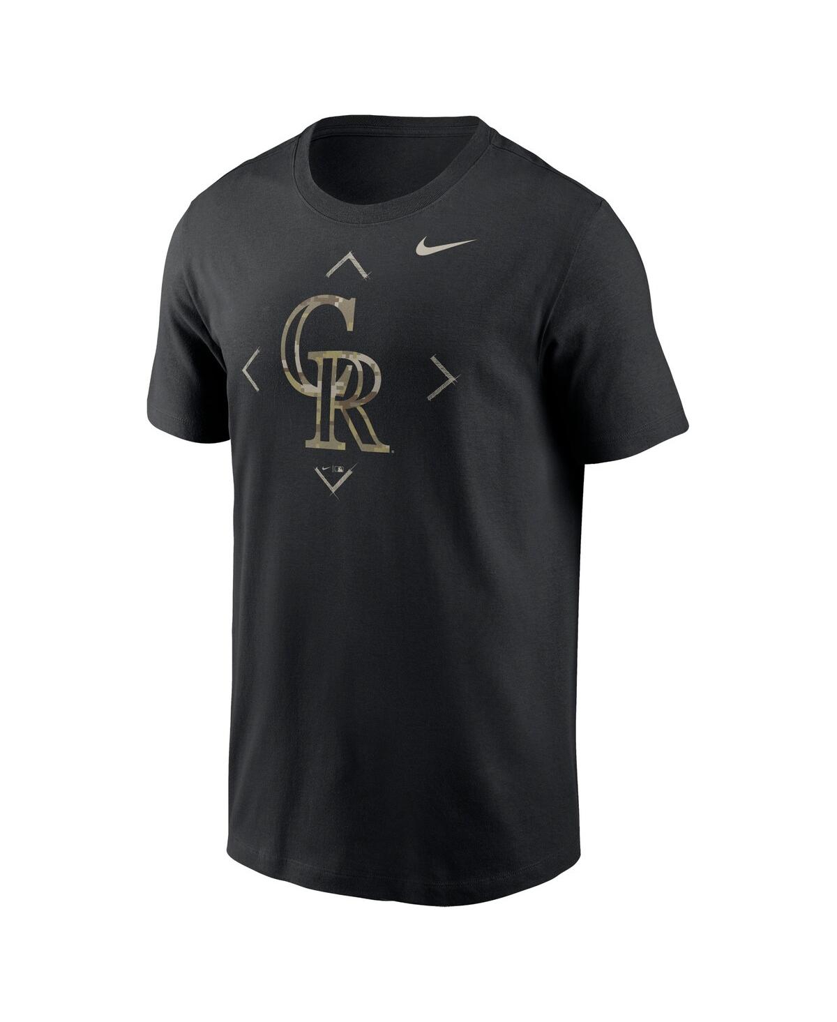Men's NikeColorado Rockies Camo Logo T-shirt - Black