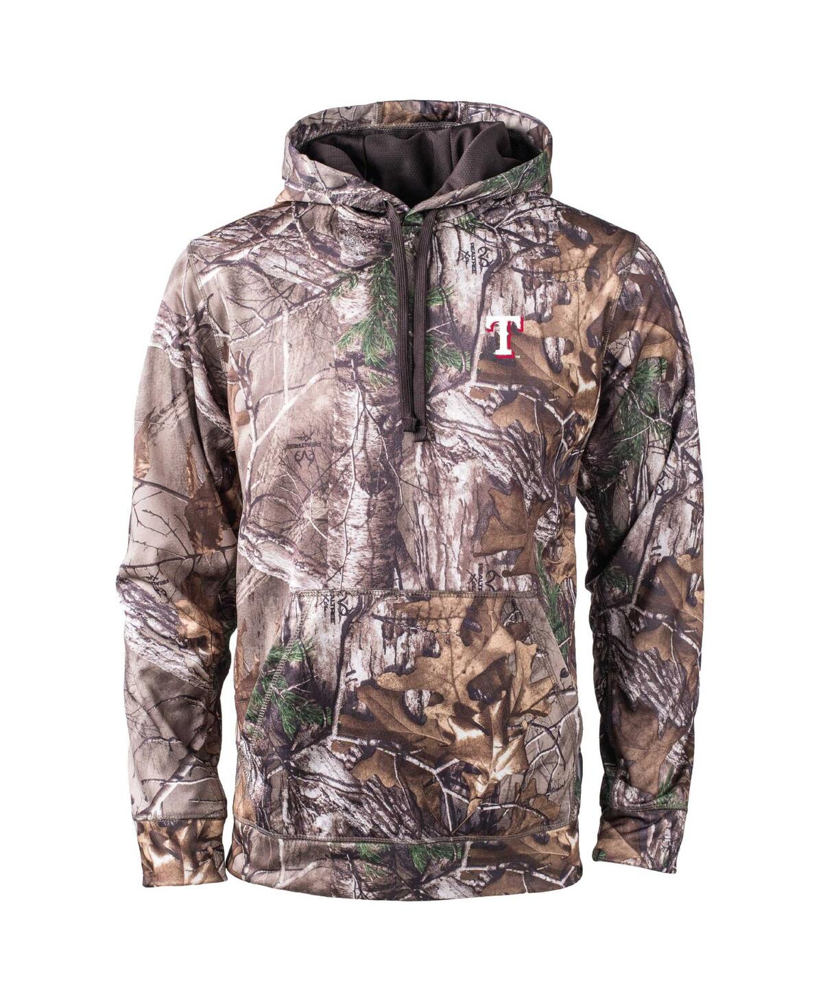 Shop Dunbrooke Men's  Camo Texas Rangers Champion Realtree Pullover Hoodie