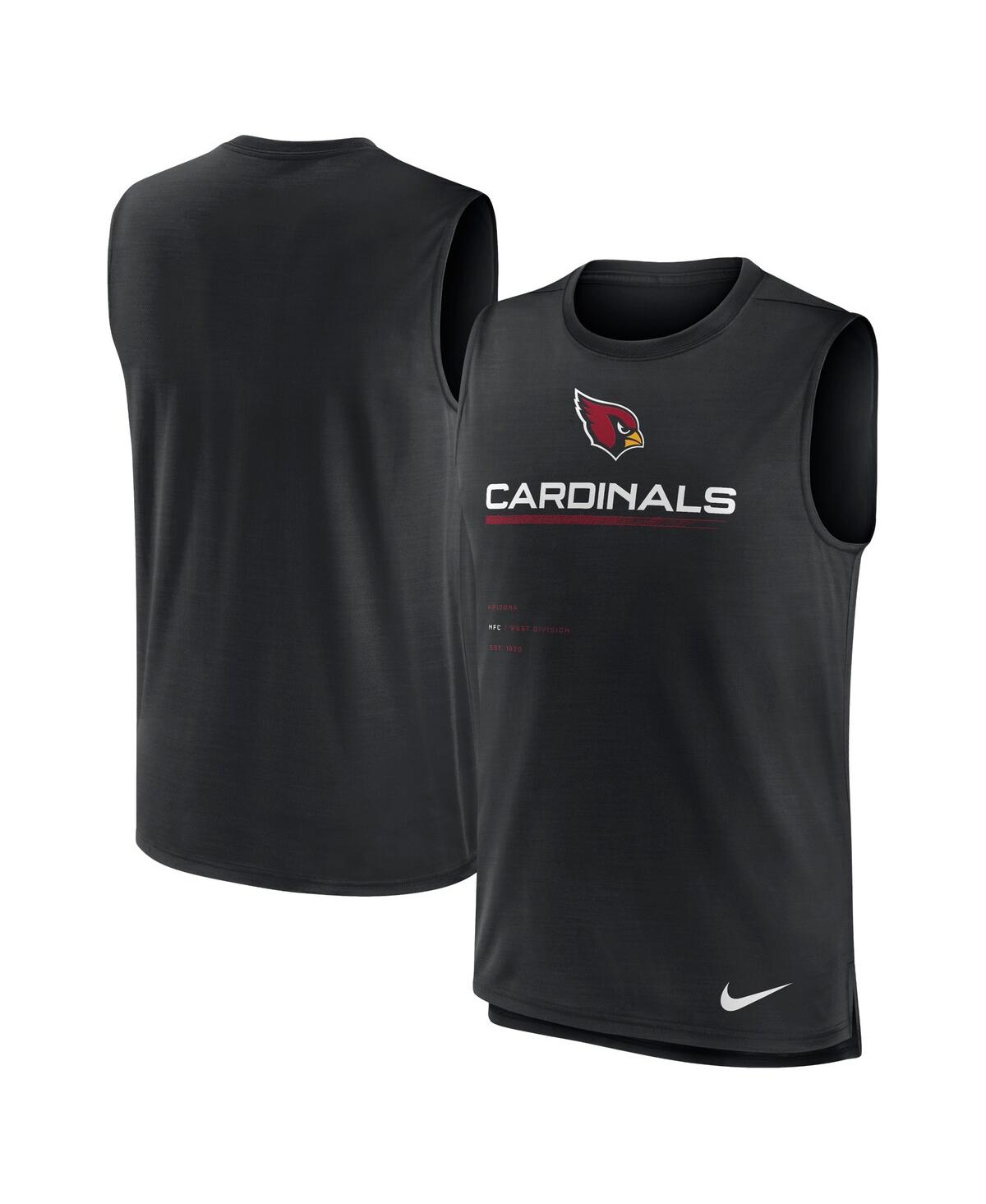 Shop Nike Men's  Black Arizona Cardinals Muscle Trainer Tank Top