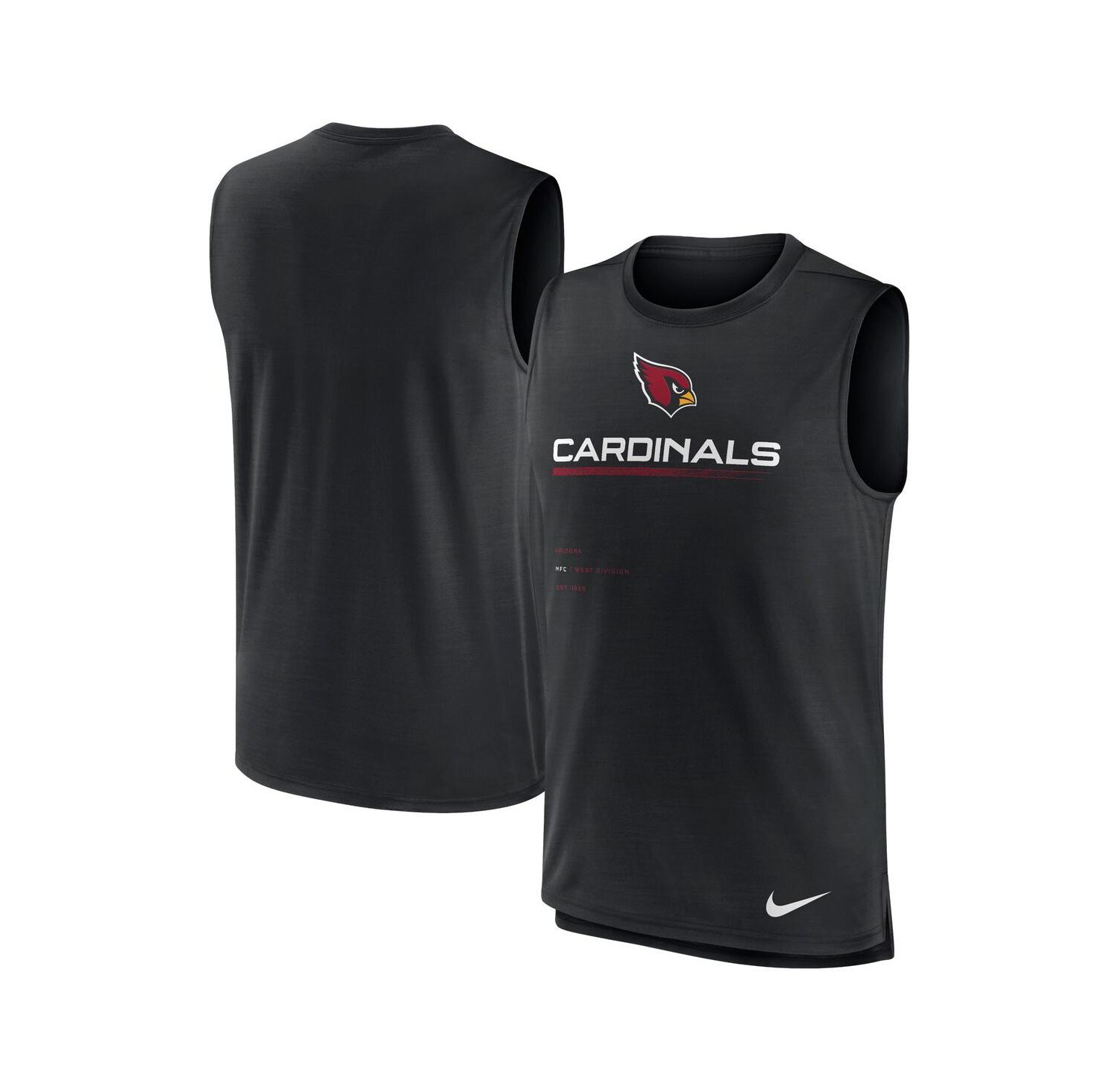 Men's Black Arizona Cardinals Muscle Trainer Tank Top