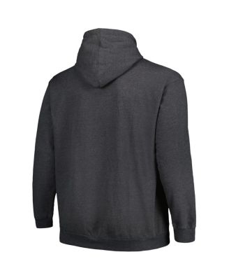 Men's Heather Charcoal Seattle Seahawks Big and Tall Pullover Hoodie