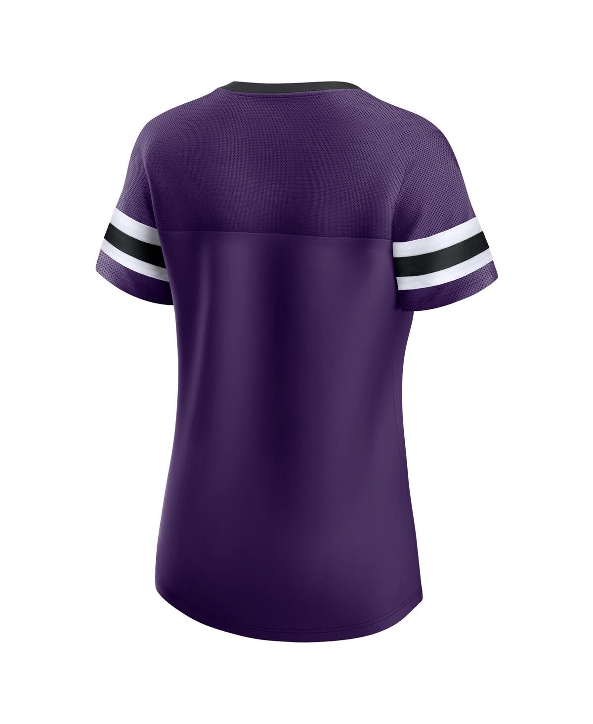 Fanatics Branded Purple Baltimore Ravens Plus Size Original State Lace-up T-shirt In Purple