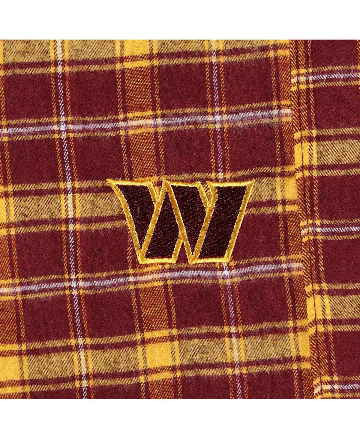 Shop Concepts Sport Women's  Burgundy Washington Commanders Plus Size Badge T-shirt And Flannel Pants Slee