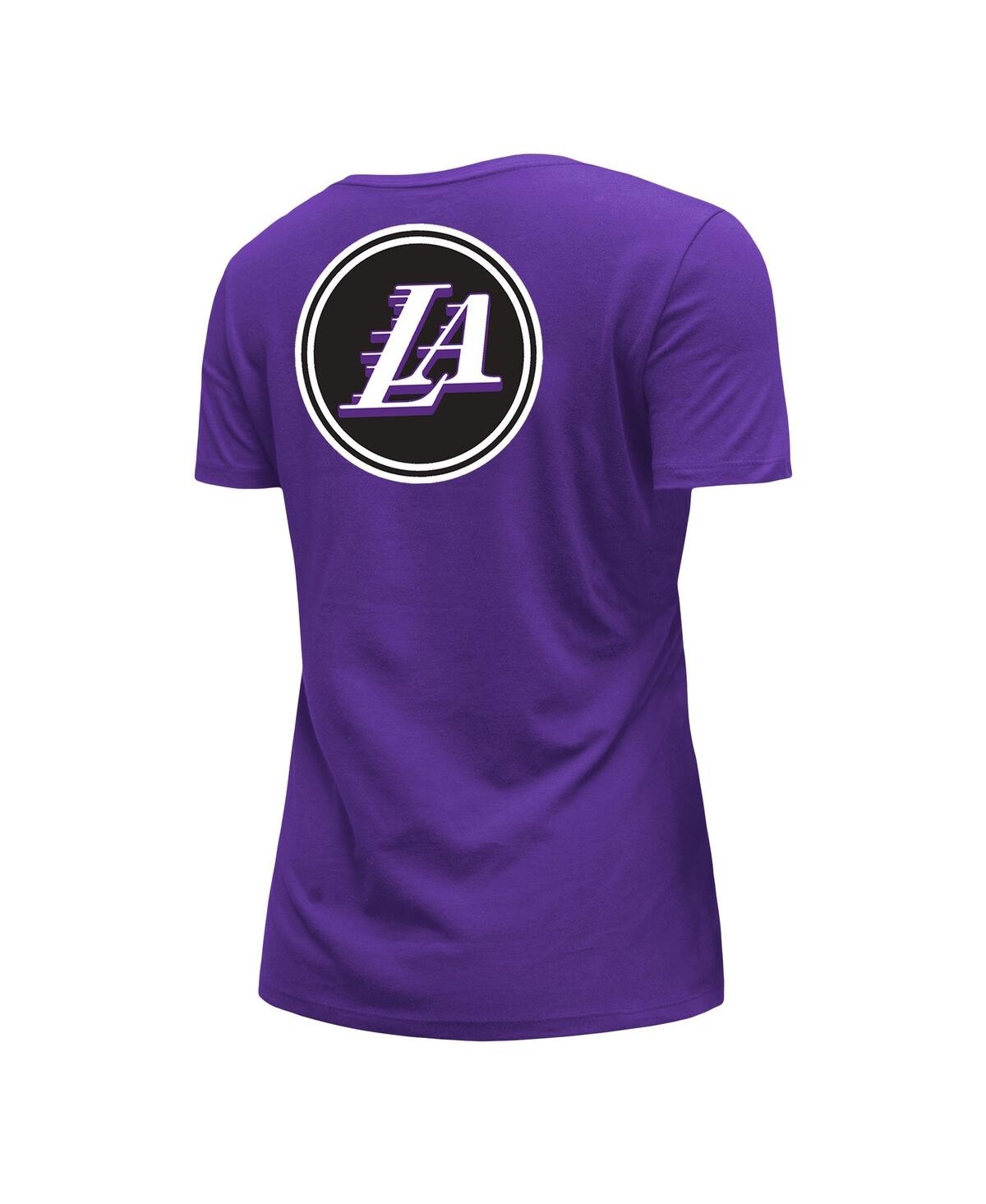 Shop New Era Women's  Purple Los Angeles Lakers 2022/23 City Edition V-neck T-shirt