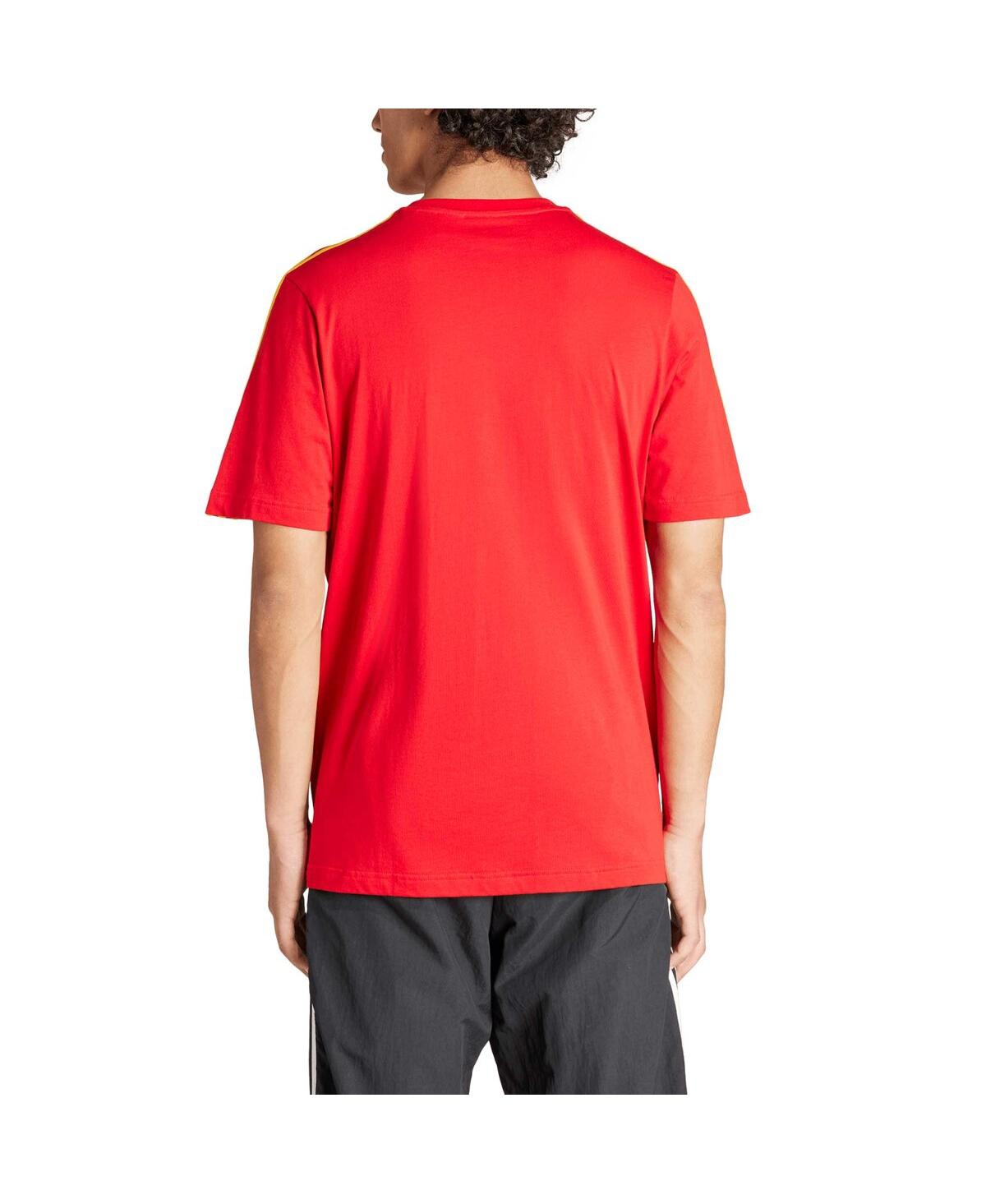 Shop Adidas Originals Men's Adidas Red Spain National Team Dna Three-stripe T-shirt