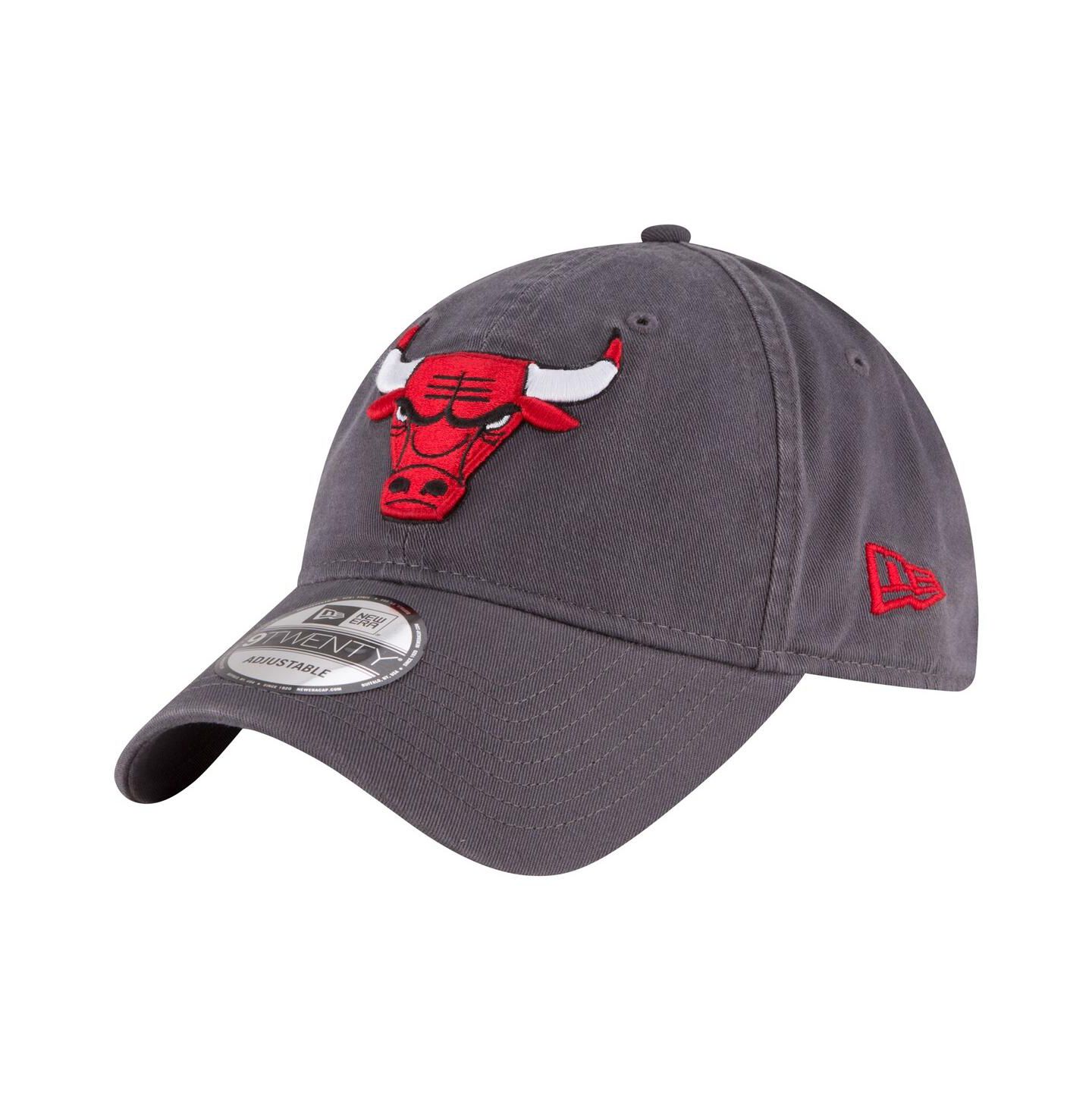 Мужская кепка New Era Charcoal Chicago Bulls Team 2.0 9TWENTY Adjustable Hat — фото 1