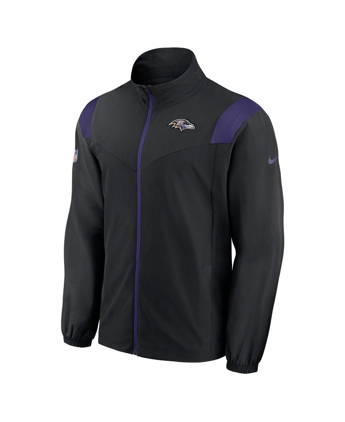 Men's Nike Purple Baltimore Ravens Sideline Woven Logo Full-Zip Jacket - Purple