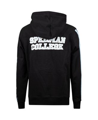 FISLL Мужской черный пуловер в полоску с капюшоном Spelman College Jaguars оверсайз в полоску