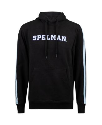 Men's Black Spelman College Jaguars Oversized Stripes Pullover Hoodie