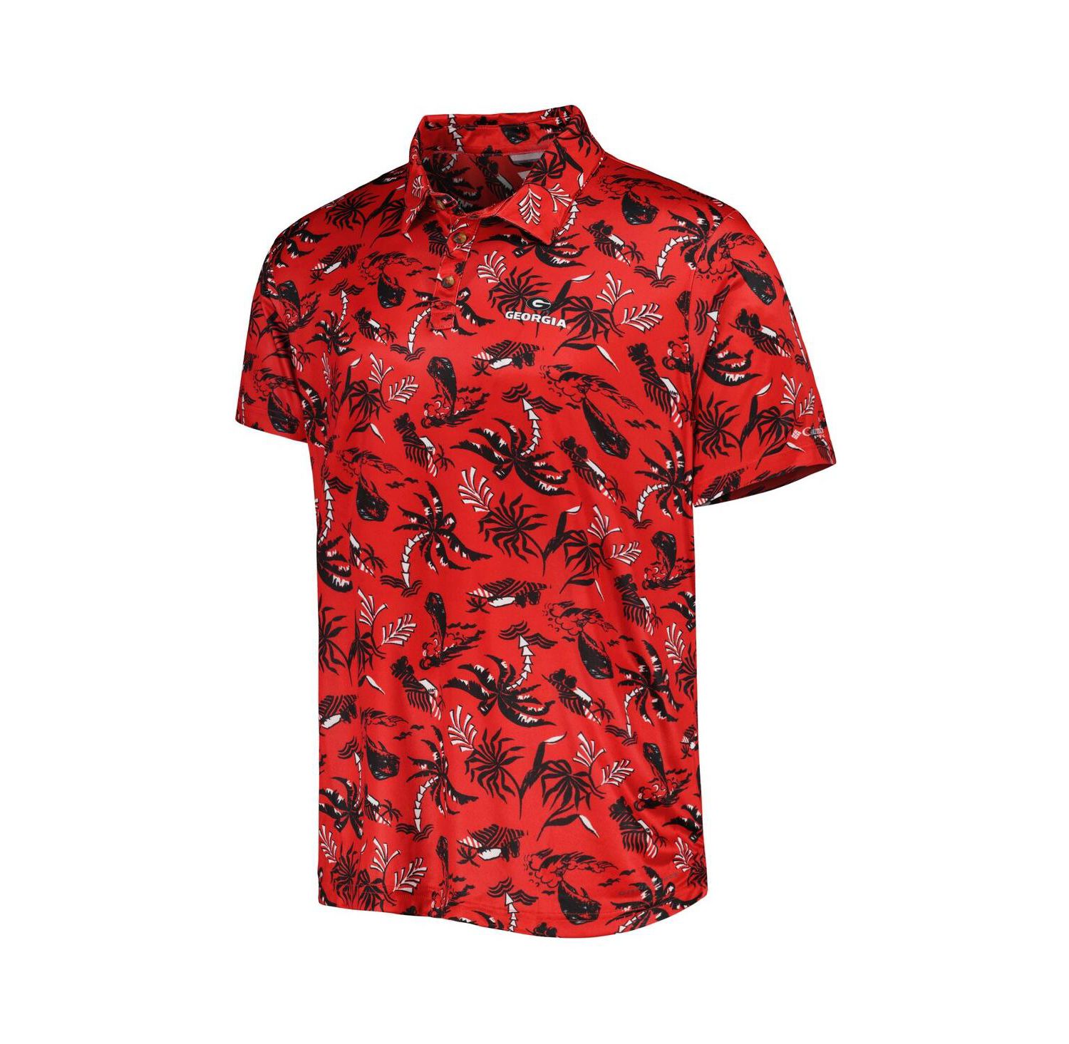 Men's Red Georgia Bulldogs Super Terminal Tackle Omni-Shade Polo Shirt