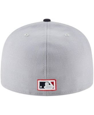 Men's Gray Cleveland Guardians Cooperstown Collection Wool 59FIFTY Fitted Hat
