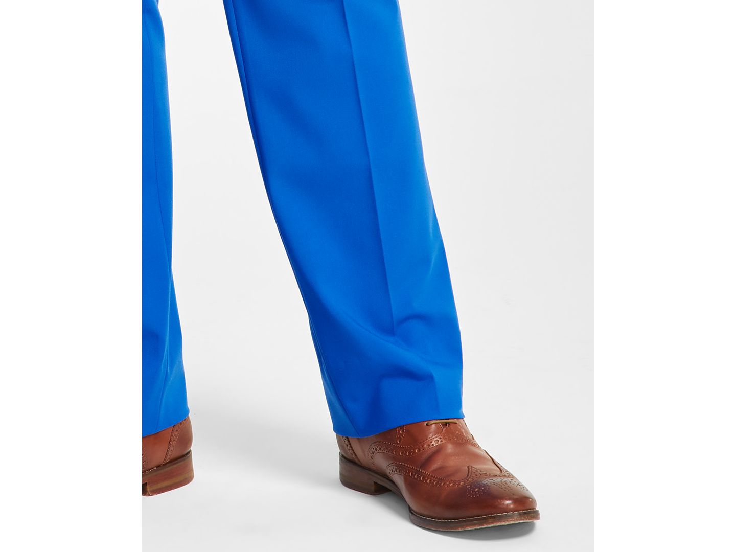 Мужские брюки Tayion Collection Classic-Fit Solid Suit Separate Pant - Macy's, цвет: Королевский синий — фото 5