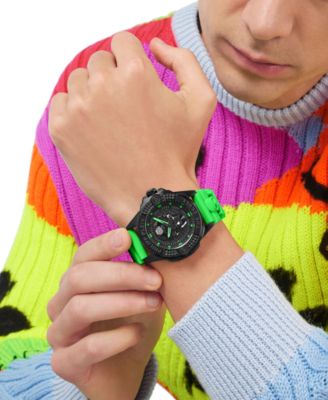 Philipp Plein Men's The Skull Green Silicone Strap Watch