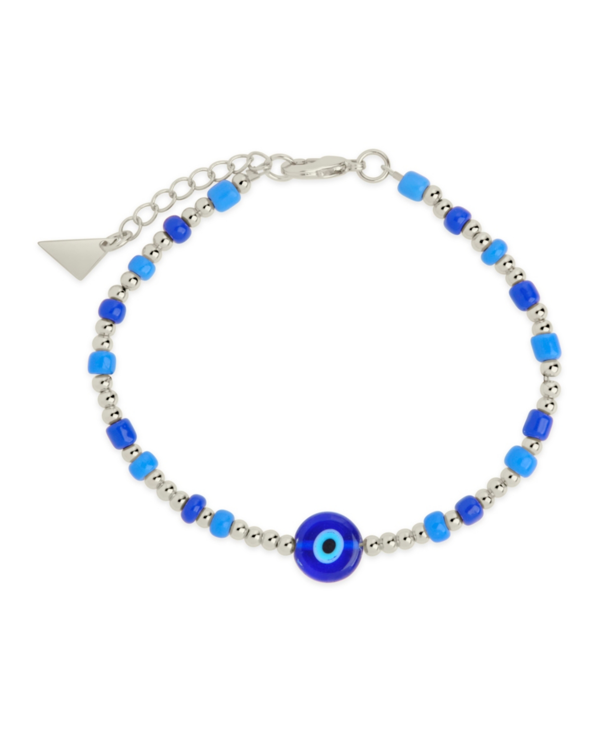 Sterling Forever Gold-Tone orTone Blue Beaded Sibyl Bracelet - Silver