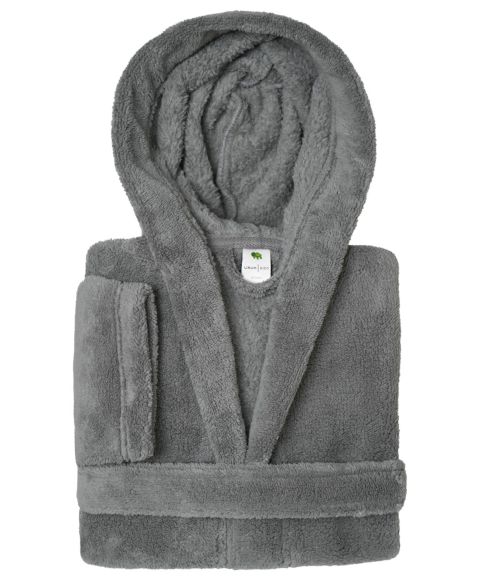 Халат Polyester, с капюшоном — Linum Home, цвет: Серый
