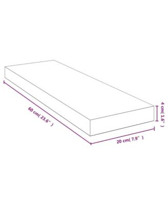 Wall Shelf 23.6"x7.9"x1.6" Bamboo