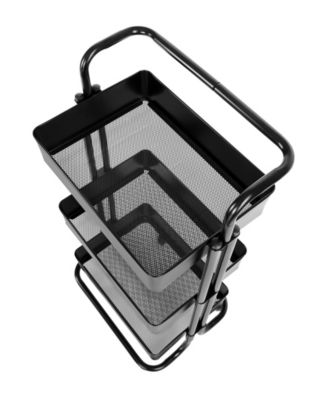 3-Tier Steel Cart with Handle