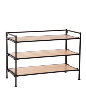 HOME 3-Tier Resin Slatted Shoe Rack