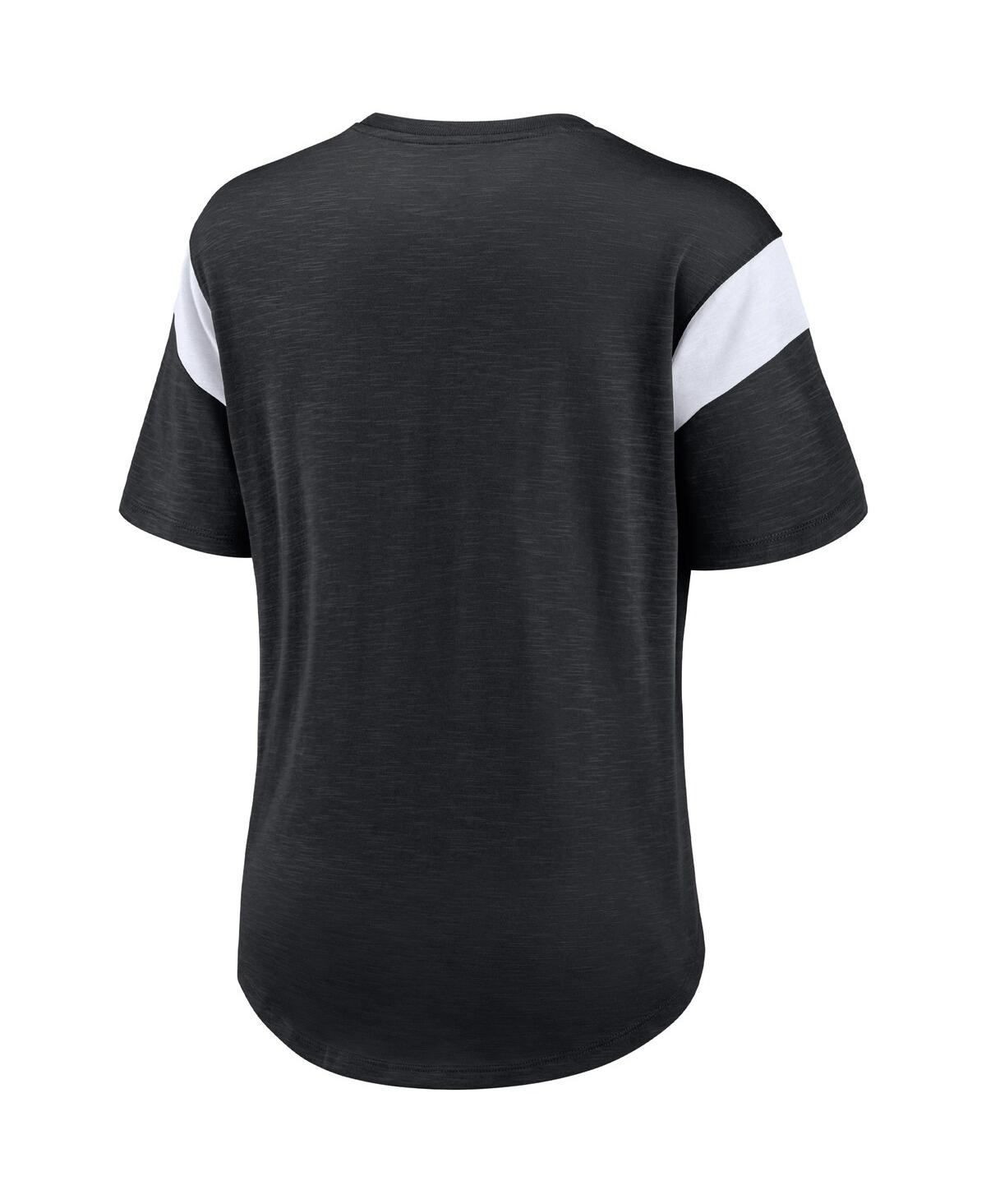 Nike Women's  Heather Black Las Vegas Raiders Primary Logo Fashion Top In Heather Black