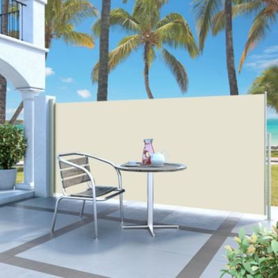 Retractable Side Awning 55.1"x118.1" Cream