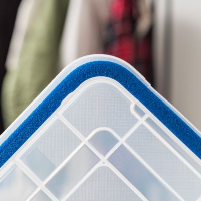 IRIS 3 Pack 16 Quart WeatherPro Plastic Storage Box Durable Lid and Seal and Secure Latching Buckles