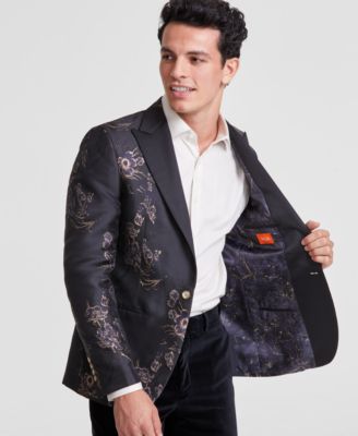 Men's Slim-Fit Floral Jacquard Sport Coat