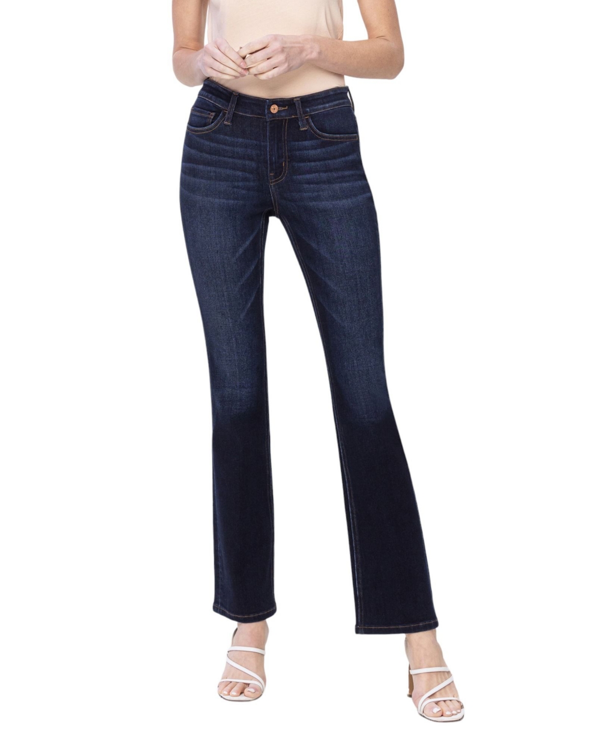 Women's Mid Rise Bootcut Jeans - Amicability blue