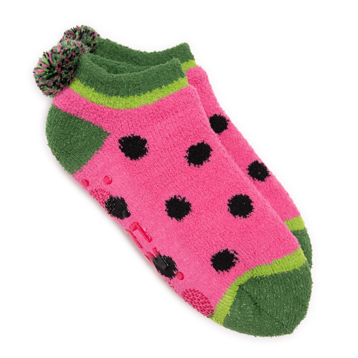 Women's Cozy Footie Cabin Sock - Watermelon