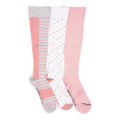 Women's 3 Pack Cotton Compression Knee-High Socks