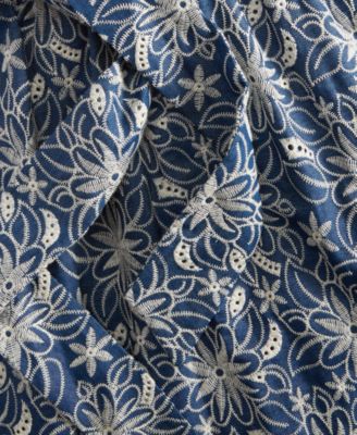kensie Women's Embroidered Denim Midi Dress - Macy's