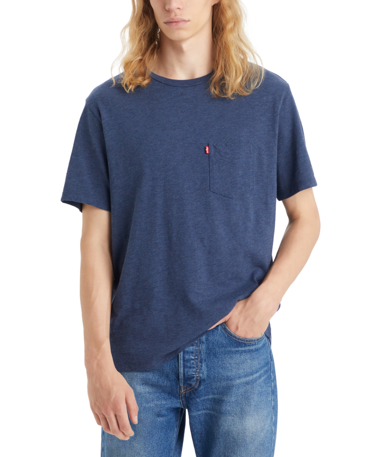 Levi's Men's Classic Pocket Short Sleeve Crewneck T-shirt In Dress Blue