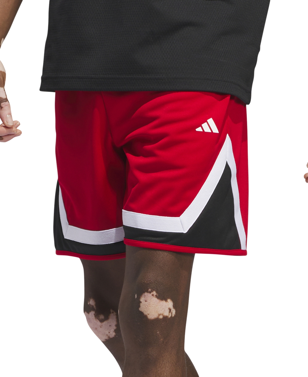 Shop Adidas Originals Men's Pro Block Basketball Aeroready Shorts In Scarlet,blk