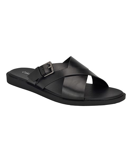 alfani Calvin Klein Men's Elon Casual Slip-On Flat Sandals Men's Shoes